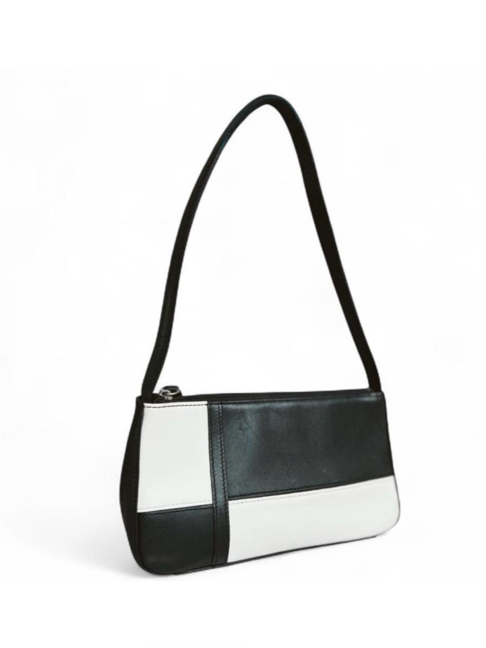 Vintage Nine West | Genuine Leather Patchwork Colourblock Mini Shoulder Bag